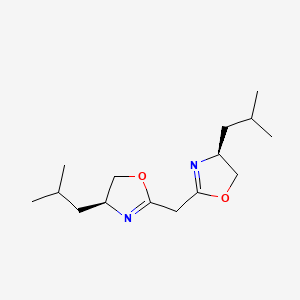 Bis((S)-4-isobutyl-4,5-dihydrooxazol-2-yl)methane chemical structure (CAS 176650-25-2)