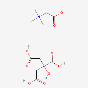 2-(Trimethylammonio)acetate 2-hydroxypropane-1,2,3-tricarboxylic acid salt chemical structure (CAS 17671-50-0)