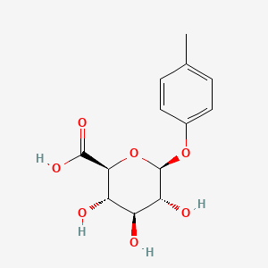 (2S,3S,4S,5R,6S)-3,4,5-Trihydroxy-6-(p-tolyloxy)tetrahydro-2H-pyran-2-carboxylic acid chemical structure (CAS 17680-99-8)