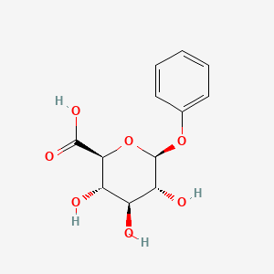 (2S,3S,4S,5R,6S)-3,4,5-Trihydroxy-6-phenoxytetrahydro-2H-pyran-2-carboxylic acid chemical structure (CAS 17685-05-1)