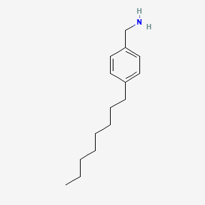 (4-Octylphenyl)methanamine chemical structure (CAS 176956-02-8)