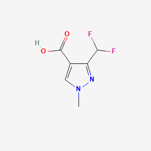 3-(Difluoromethyl)-1-methyl-1H-pyrazole-4-carboxylic acid chemical structure (CAS 176969-34-9)