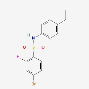 4-Bromo-N-(4-ethylphenyl)-2-fluoro-benzenesulfonamide chemical structure (CAS 1770242-73-3)