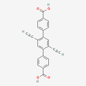 2',5'-Diethynyl-[1,1':4',1''-terphenyl]-4,4''-dicarboxylic acid chemical structure (CAS 1771689-24-7)