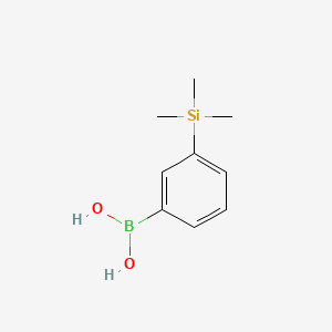 (3-(Trimethylsilyl)phenyl)boronic acid chemical structure (CAS 177171-16-3)