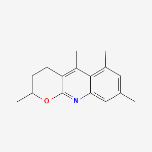 2,5,6,8-Tetramethyl-3,4-dihydro-2H-pyrano[2,3-b]quinoline chemical structure (CAS 1771764-64-7)