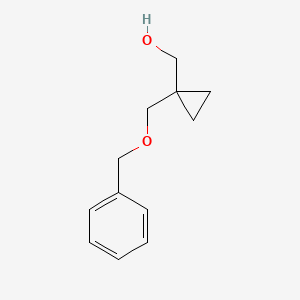 (1-((Benzyloxy)methyl)cyclopropyl)methanol chemical structure (CAS 177200-76-9)