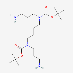 Di-tert-butyl butane-1,4-diylbis((3-aminopropyl)carbamate) chemical structure (CAS 177213-61-5)