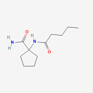 1-Pentanamidocyclopentanecarboxamide chemical structure (CAS 177219-40-8)