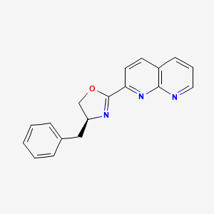 (S)-4-Benzyl-2-(1,8-naphthyridin-2-yl)-4,5-dihydrooxazole chemical structure (CAS 1772625-41-8)