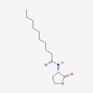 (S)-N-(2-Oxotetrahydrofuran-3-yl)decanamide chemical structure (CAS 177315-87-6)