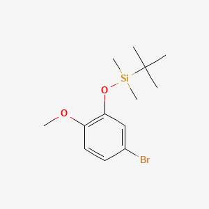 (5-Bromo-2-methoxyphenoxy)(tert-butyl)dimethylsilane chemical structure (CAS 177329-71-4)