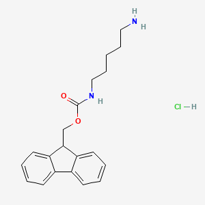 (9H-Fluoren-9-yl)methyl (5-aminopentyl)carbamate hydrochloride chemical structure (CAS 177333-17-4)