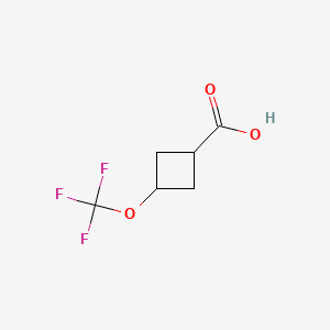 cis-3-(Trifluoromethoxy)cyclobutanecarboxylic acid chemical structure (CAS 1773508-16-9)