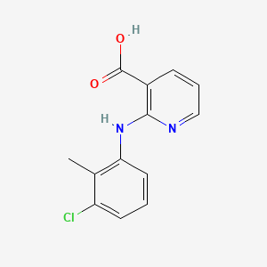 2-(3-Chloro-2-methylanilino)pyridine-3-carboxylic acid chemical structure (CAS 17737-65-4)