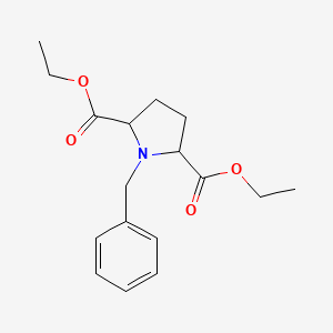 Diethyl 1-benzylpyrrolidine-2,5-dicarboxylate chemical structure (CAS 17740-40-8)