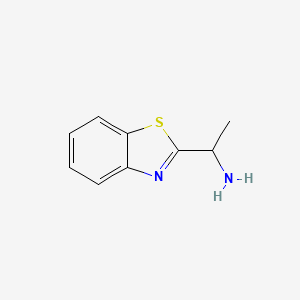 1-(Benzo[d]thiazol-2-yl)ethanamine chemical structure (CAS 177407-14-6)