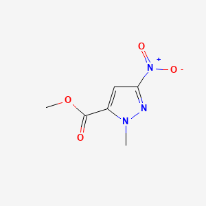 Methyl 1-methyl-3-nitro-1H-pyrazole-5-carboxylate chemical structure (CAS 177409-38-0)