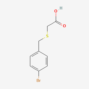 2-((4-Bromobenzyl)thio)acetic acid chemical structure (CAS 17742-50-6)