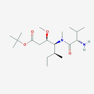 tert-Butyl (3R,4S,5S)-4-((S)-2-amino-N,3-dimethylbutanamido)-3-methoxy-5-methylheptanoate chemical structure (CAS 177423-00-6)