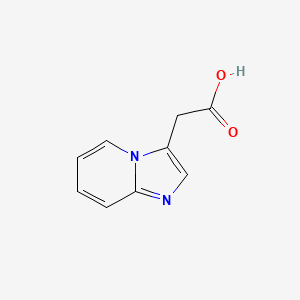 2-(Imidazo[1,2-a]pyridin-3-yl)acetic acid chemical structure (CAS 17745-04-9)