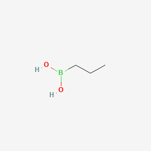 Propylboronic acid chemical structure (CAS 17745-45-8)