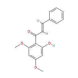 (E)-1-(2-Hydroxy-4,6-dimethoxyphenyl)-3-phenylprop-2-en-1-one chemical structure (CAS 1775-97-9)