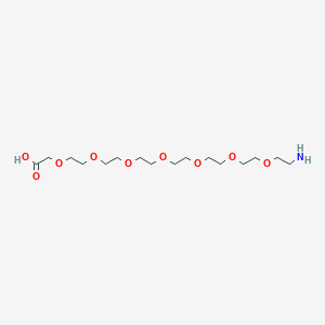 23-Amino-3,6,9,12,15,18,21-heptaoxatricosan-1-oic acid chemical structure (CAS 177580-10-8)