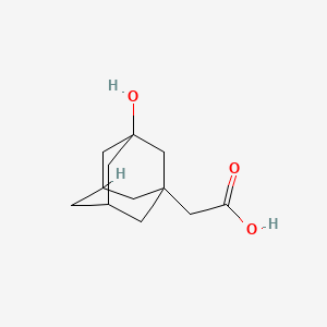 2-(3-Hydroxyadamantan-1-yl)acetic acid chemical structure (CAS 17768-36-4)