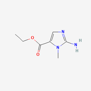 Ethyl 2-amino-1-methyl-1H-imidazole-5-carboxylate chemical structure (CAS 177760-04-2)
