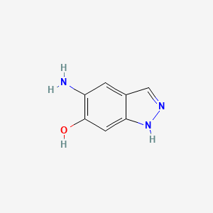 5-Amino-1H-indazol-6-ol chemical structure (CAS 1777820-81-1)