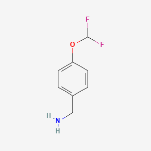 (4-(Difluoromethoxy)phenyl)methanamine chemical structure (CAS 177842-14-7)