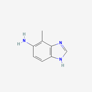7-Methyl-1H-benzo[d]imidazol-6-amine chemical structure (CAS 177843-30-0)