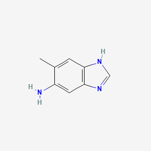 5-Methyl-1H-benzo[d]imidazol-6-amine chemical structure (CAS 177843-72-0)