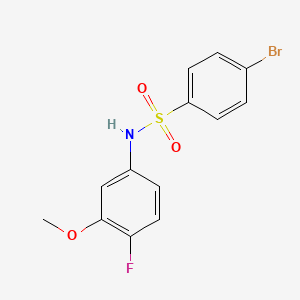4-Bromo-N-(4-fluoro-3-methoxyphenyl)benzenesulfonamide chemical structure (CAS 1778962-56-3)