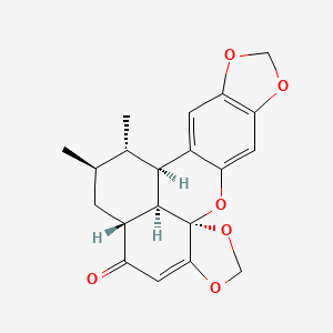 (5aR,5a1R,7R,8S,8aR,14aS)-7,8-Dimethyl-5a,5a1,6,7,8,8a-hexahydro-5H-benzo[kl]bis([1,3]dioxolo)[4,5-b:4',5'-g]xanthen-5-one chemical structure (CAS 177931-17-8)
