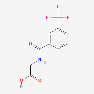 2-(3-(Trifluoromethyl)benzamido)acetic acid chemical structure (CAS 17794-48-8)