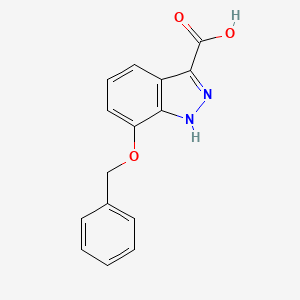 7-Benzyloxy-1H-indazole-3-carboxylic acid chemical structure (CAS 177941-17-2)