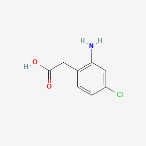 2-(2-Amino-4-chlorophenyl)acetic acid chemical structure (CAS 177985-31-8)