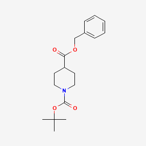 Benzyl N-Boc-4-piperidinecarboxylate chemical structure (CAS 177990-33-9)