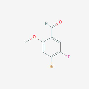 4-Bromo-5-fluoro-2-methoxybenzaldehyde chemical structure (CAS 1780144-21-9)