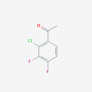 1-(2-Chloro-3,4-difluorophenyl)ethan-1-one chemical structure (CAS 1780183-09-6)