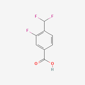 4-(Difluoromethyl)-3-fluorobenzoic acid chemical structure (CAS 1780188-78-4)