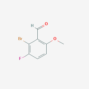 2-Bromo-3-fluoro-6-methoxybenzaldehyde chemical structure (CAS 1780200-30-7)