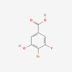 4-Bromo-3-fluoro-5-hydroxybenzoic acid chemical structure (CAS 1780212-93-2)