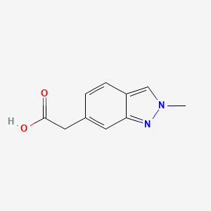 2-(2-Methyl-2H-indazol-6-yl)acetic acid chemical structure (CAS 1780214-93-8)
