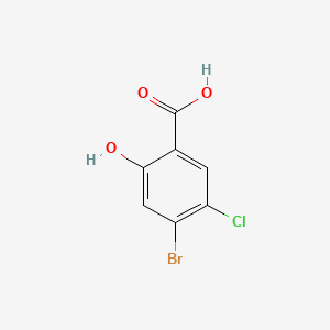 4-Bromo-5-chloro-2-hydroxybenzoic acid chemical structure (CAS 1780302-95-5)