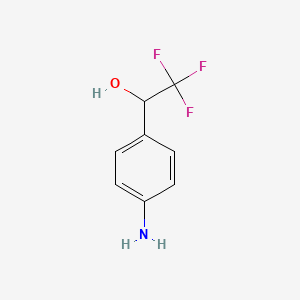 1-(4-Aminophenyl)-2,2,2-trifluoroethan-1-ol chemical structure (CAS 178042-35-8)