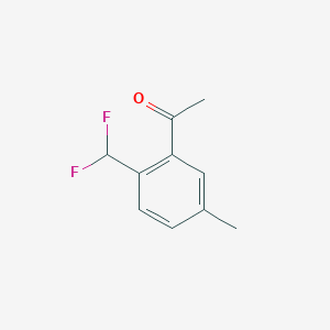 1-(2-(Difluoromethyl)-5-methylphenyl)ethan-1-one chemical structure (CAS 1780446-98-1)