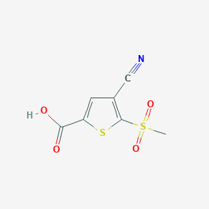 4-Cyano-5-(methylsulfonyl)thiophene-2-carboxylic acid chemical structure (CAS 1780608-72-1)